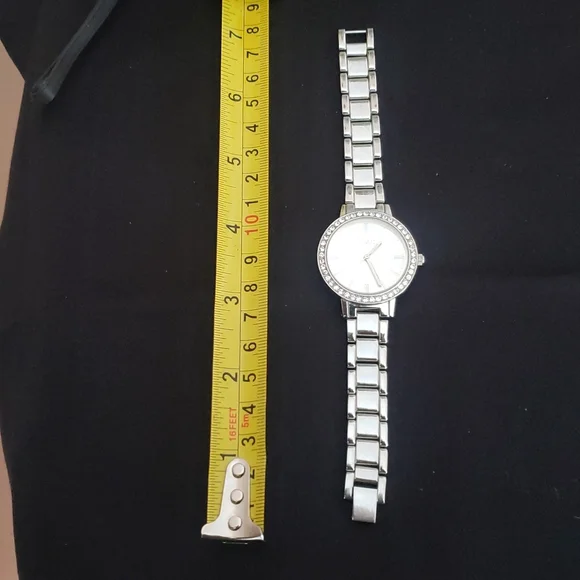 M&c Silver Tone Rhinestone Watch - Picture 5 of 5